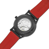 Buy Shop Emporio Armani Meccanico Skeleton Black Dial Black Leather Strap Watch For Men - AR60046 USA Online