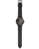 Buy Shop Emporio Armani Meccanico Skeleton Black Dial Black Leather Strap Watch For Men - AR60046 USA Online
