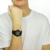 Buy Shop Emporio Armani Meccanico Skeleton Black Dial Black Steel Strap Watch For Men - AR60045 USA Online