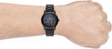 Buy Shop Emporio Armani Meccanico Skeleton Black Dial Black Steel Strap Watch For Men - AR60045 USA Online