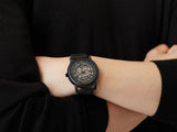 Buy Shop Emporio Armani Meccanico Skeleton Black Dial Black Steel Strap Watch For Men - AR60045 USA Online