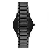 Buy Shop Emporio Armani Meccanico Skeleton Black Dial Black Steel Strap Watch For Men - AR60045 USA Online