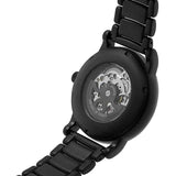 Buy Shop Emporio Armani Meccanico Skeleton Black Dial Black Steel Strap Watch For Men - AR60045 USA Online