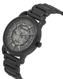 Buy Shop Emporio Armani Meccanico Skeleton Black Dial Black Steel Strap Watch For Men - AR60045 USA Online