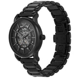 Buy Shop Emporio Armani Meccanico Skeleton Black Dial Black Steel Strap Watch For Men - AR60045 USA Online