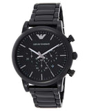 Buy Shop Emporio Armani Meccanico Skeleton Black Dial Black Steel Strap Watch For Men - AR60045 USA Online