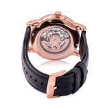 Buy Shop Emporio Armani Meccanico Skeleton Silver Dial Black Leather Strap Watch For Men - AR60031 USA Online
