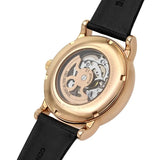 Buy Shop Emporio Armani Meccanico Skeleton Silver Dial Black Leather Strap Watch For Men - AR60031 USA Online
