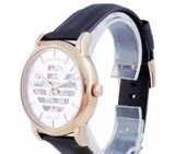 Buy Shop Emporio Armani Meccanico Skeleton Silver Dial Black Leather Strap Watch For Men - AR60031 USA Online