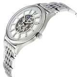 Buy Shop Emporio Armani Meccanico Skeleton Silver Dial Silver Steel Strap Watch For Men - AR1945 USA Online