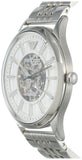Buy Shop Emporio Armani Meccanico Skeleton Silver Dial Silver Steel Strap Watch For Men - AR1945 USA Online