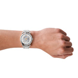 Buy Shop Emporio Armani Meccanico Skeleton Silver Dial Silver Steel Strap Watch For Men - AR1980 USA Online