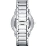 Buy Shop Emporio Armani Meccanico Skeleton Silver Dial Silver Steel Strap Watch For Men - AR1980 USA Online