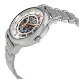 Buy Shop Emporio Armani Meccanico Skeleton Silver Dial Silver Steel Strap Watch For Men - AR1980 USA Online