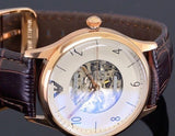 Buy Shop Emporio Armani Meccanico White Dial Brown Leather Strap Watch For Men - AR1920 USA Online