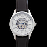 Buy Shop Emporio Armani Meccanico White Dial Brown Leather Strap Watch For Men - AR1946 USA Online