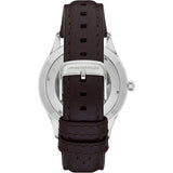 Buy Shop Emporio Armani Meccanico White Dial Brown Leather Strap Watch For Men - AR1946 USA Online