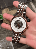 Buy Shop Emporio Armani Meccanico White Dial Two Tone Steel Strap Watch For Men - AR1921 USA Online