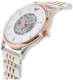 Buy Shop Emporio Armani Meccanico White Dial Two Tone Steel Strap Watch For Men - AR1921 USA Online