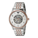 Buy Shop Emporio Armani Meccanico White Dial Two Tone Steel Strap Watch For Men - AR1921 USA Online