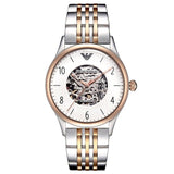 Buy Shop Emporio Armani Meccanico White Dial Two Tone Steel Strap Watch For Men - AR1921 USA Online