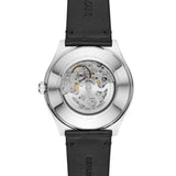 Buy Shop Emporio Armani Meccanico White Skeleton Dial Black Leather Strap Watch For Men - AR60003 USA Online