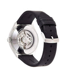 Buy Shop Emporio Armani Meccanico White Skeleton Dial Black Leather Strap Watch For Men - AR60003 USA Online