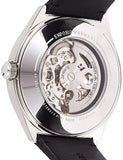 Buy Shop Emporio Armani Meccanico White Skeleton Dial Black Leather Strap Watch For Men - AR60003 USA Online