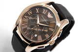 Buy Shop Emporio Armani Chronograph Brown Dial Brown Leather Strap Watch For Men - AR1701 USA Online