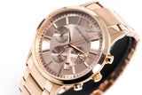 Buy Shop Emporio Armani Classic Rose Gold Chronograph Steel Strap Watch For Men - AR2452 USA Online