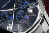 Buy Shop Emporio Armani Classic Blue Dial Silver Steel Strap Watch For Men - AR1635 USA Online