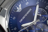 Buy Shop Emporio Armani Sportivo Chronograph Blue Dial Silver Steel Strap Watch For Men - AR5860 USA Online