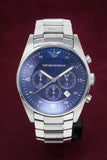 Buy Shop Emporio Armani Sportivo Chronograph Blue Dial Silver Steel Strap Watch For Men - AR5860 USA Online