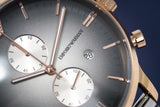 Buy Shop Emporio Armani Gianni Chronograph Grey Dial Two Tone Steel Strap Watch For Men - AR1721 USA Online