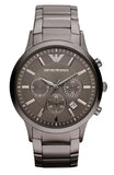 Buy Shop Emporio Armani Classic Chronograph Grey Dial Grey Steel Strap Watch For Men - AR2454 USA Online