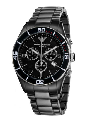 Buy Shop Emporio Armani Black Ceramic Chronograph Black Dial Watch For Men - AR1421 USA Online