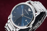 Buy Shop Emporio Armani Luigi Blue Dial Silver Steel Strap Watch For Men - AR11089 USA Online