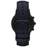 Buy Shop Emporio Armani Renato Chronograph Quartz Blue Dial Blue Leather Strap Watch For Men - AR2481 USA Online