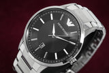 Emporio Armani Sportivo Black Dial Silver Stainless Steel Watch For Men - AR2457