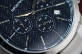 Buy Shop Emporio Armani Renato Chronograph Blue Dial Silver Steel Strap Watch For Men - AR2486 USA Online