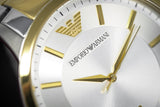 Buy Shop Emporio Armani Renato Silver Dial Two Tone Steel Strap Watch For Men - AR2449 USA Online