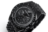 Emporio Armani Tazio Chronograph Black Dial Black Steel Strap Watch For Men - AR5989