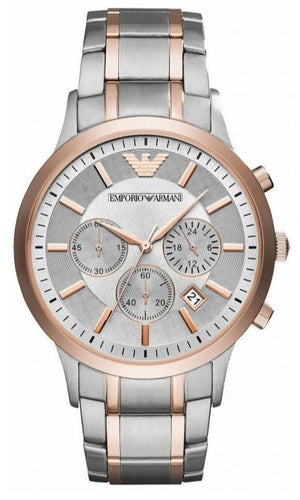 Emporio Armani Renato Gray Dial Gray Steel Strap Watch For Men - AR11077