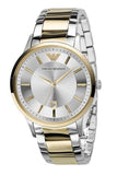 Buy Shop Emporio Armani Renato Silver Dial Two Tone Steel Strap Watch For Men - AR2449 USA Online