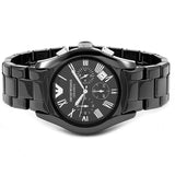 Emporio Armani Valente Chronograph Black Dial Black Ceramic Strap Watch For Men - AR1400