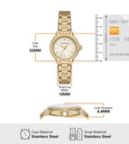 Buy Shop Emporio Armani Mia Crystals Gold Dial Gold Steel Strap Watch for Women - AR11609 USA Online