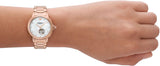 Buy Shop Emporio Armani Mia Meccanico Mother of Pearl Dial Rose Gold Steel Strap Watch for Women - AR60072 USA Online