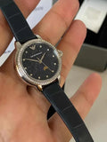 Buy Shop Emporio Armani Mia Moonphase Blue Dial Blue Leather Strap Watch for Women - AR11629 USA Online