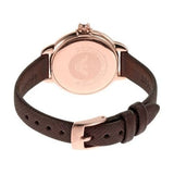 Buy Shop Emporio Armani Mia Moonphase Silver Dial Brown Leather Strap Watch For Women - AR11568 USA Online