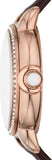Buy Shop Emporio Armani Mia Moonphase Silver Dial Brown Leather Strap Watch For Women - AR11568 USA Online